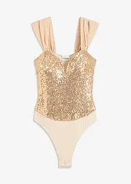 Body con paillettes, bonprix
