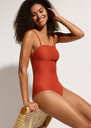 Costume intero in tessuto operato con effetto modellante medio, bonprix