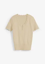 Maglione in misto seta a mezze maniche, bonprix