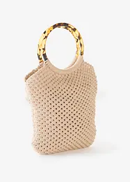 Borsa shopper effetto macramè, bonprix