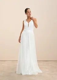 Abito da sposa con paillettes e gonna in tulle staccabile, bonprix