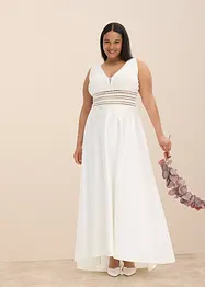 Abito da sposa in satin lucido con pizzo, bonprix
