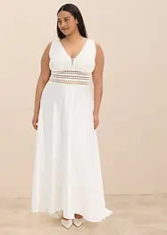 Abito da sposa in satin lucido con pizzo, bonprix