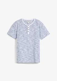 Maglia serafino a maniche corte in puro cotone, bonprix