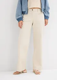 Jeans wide leg con cinta comoda, vita media, bonprix