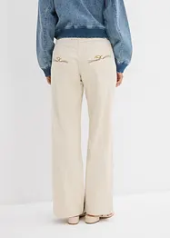 Jeans wide leg con cinta comoda, vita media, bonprix