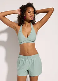 Bikini con slip e pantaloncini (set 3 pezzi) in poliammide riciclata, bonprix