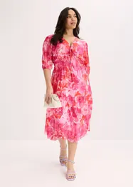 Abito midi in mesh con fantasia, bonprix
