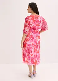 Abito midi in mesh con fantasia, bonprix