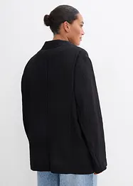 Blazer in misto viscosa crinkle strutturato, bonprix
