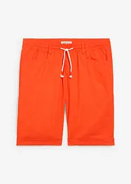 Bermuda con elastico in vita in misto lino, regular fit, bonprix