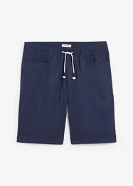 Bermuda con elastico in vita in misto lino, regular fit, bonprix