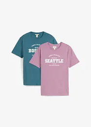 T-shirt in puro cotone (pacco da 2), bonprix