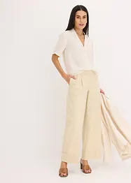 Camicetta in satin con colletto a revers, bonprix