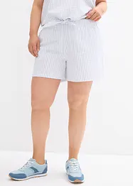 Shorts con elastico in vita in puro cotone a righe, bonprix