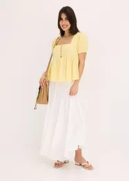 Blusa con maniche a palloncino e bottoni, bonprix