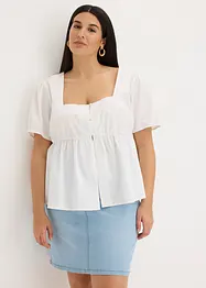 Blusa con maniche a palloncino e bottoni, bonprix