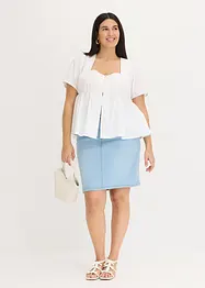 Blusa con maniche a palloncino e bottoni, bonprix