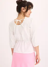 Blusa con maniche a sbuffo e scollatura alla schiena, bonprix