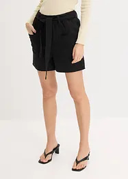 Shorts in twill con cintura da annodare, bonprix