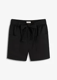 Shorts in twill con cintura da annodare, bonprix