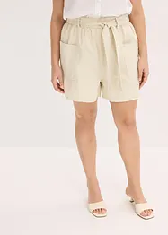 Shorts in twill con cintura da annodare, bonprix