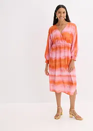 Abito midi in satin con fantasia batik, bonprix