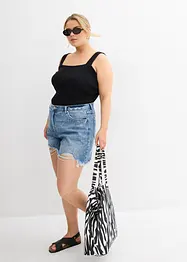 Shorts di jeans, vita alta, bonprix