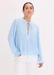Blusa con ricami traforati, bonprix