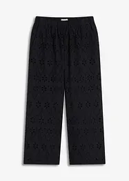 Pantaloni culotte con ricami traforati, bonprix