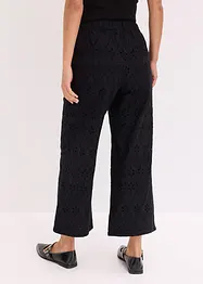 Pantaloni culotte con ricami traforati, bonprix