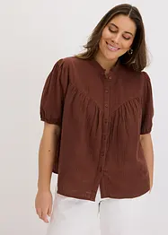 Blusa a maniche corte in mussola, bonprix