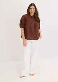 Blusa a maniche corte in mussola, bonprix