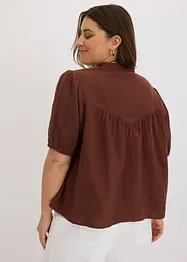 Blusa a maniche corte in mussola, bonprix