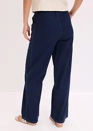 Pantaloni in leggero twill con cordoncino e cuciture a contrasto, bonprix