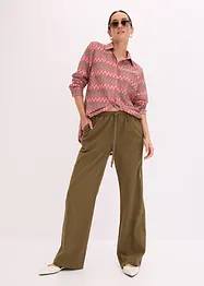 Pantaloni larghi con effetto operato, bonprix