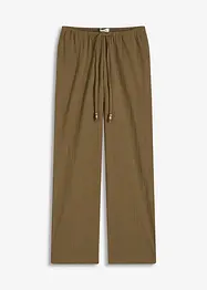 Pantaloni larghi con effetto operato, bonprix