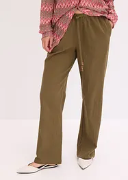 Pantaloni larghi con effetto operato, bonprix