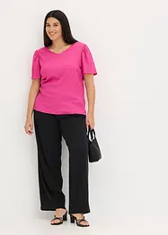 Maglia in crêpe strutturato con maniche ad aletta, bonprix