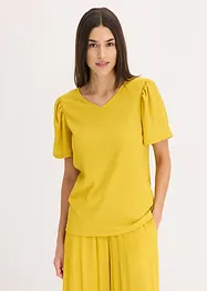 Maglia in crêpe strutturato con maniche ad aletta, bonprix
