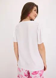 Maglia in crêpe strutturato con maniche ad aletta, bonprix