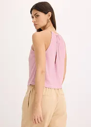 Top cropped con effetto metallizzato, bonprix