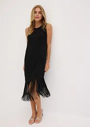 Abito in jersey con frange, bonprix