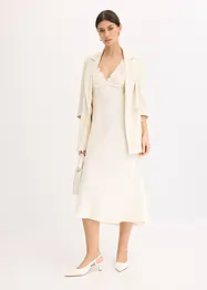 Abito lungo in satin fluente, bonprix
