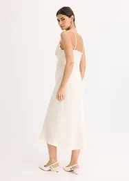 Abito lungo in satin fluente, bonprix