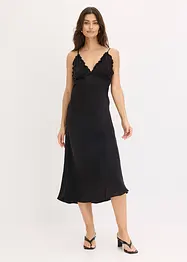 Abito lungo in satin fluente, bonprix