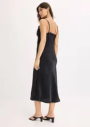 Abito lungo in satin fluente, bonprix