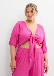 Blusa cropped in viscosa fluente, bonprix