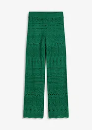 Pantaloni con elastico in vita in maglia traforata, bonprix