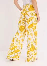 Pantaloni larghi fantasia in viscosa operata, bonprix